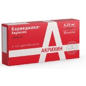 Карведилол-Акрихин таб. 6,25мг №30