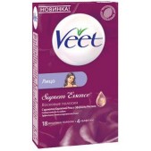 Вит/veet полоски восковые д/лица N18 бархатная роза-эфирные масла