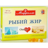 Рыбий жир мирролла чеснок капс. 0,37г №100