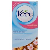 Вит/veet полоски восковые д/чувствит кожи N12 миндаль-вит Е