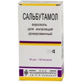 Сальбутамол аэроз. д/ингал. доз. 0,1мг/доза 90доз 12мл №1