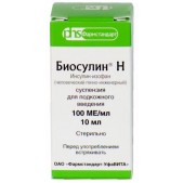 Биосулин Н сусп. п/к 100МЕ/мл 10мл №1