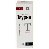 Таурин капли гл. 4% 10мл №1  (фл-кап)